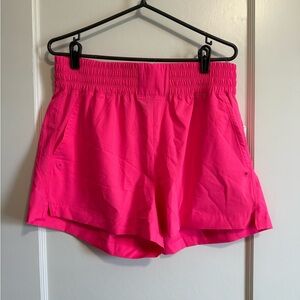 Old Navy Pink Athletic Shorts with Elastic Waistband